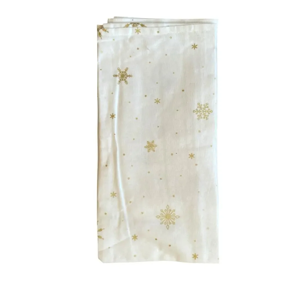Granville Lane Embroidered Reindeer Cotton Kitchen Towels 20x28 White Gold 2pc